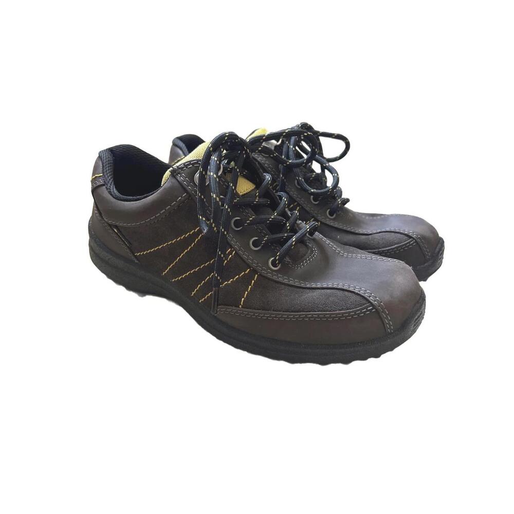 Hotter Mist Gore-Tex Walking Shoes Charcoal/Citrus Women's sz 7.5 US EUC leather